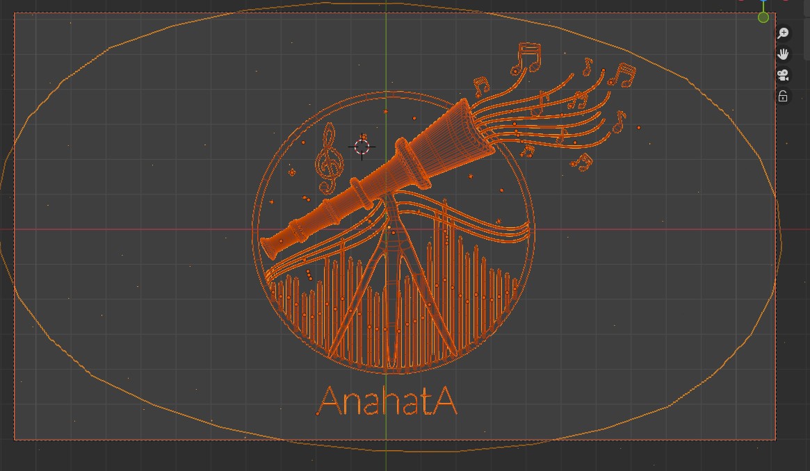 anahata logo blender 3d