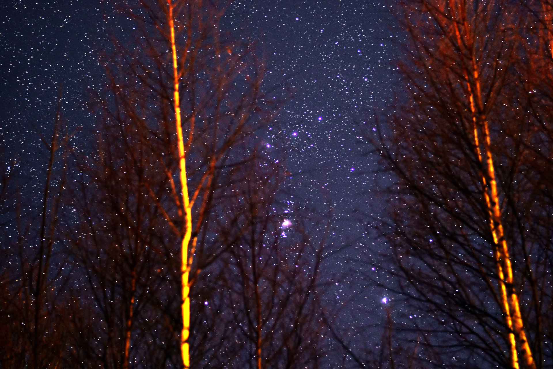 A view of orion constellation from Sniezka - Czech Republic