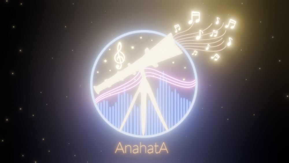 AnahatA Project Visualization: Abstract stars and sound waves